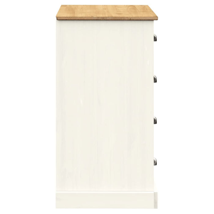 Servantă cu sertare VIGO, 113x40x75 cm, alb, lemn masiv de pin - WALTI WALTI