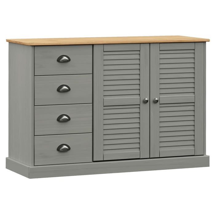 Servantă cu sertare VIGO, gri, 113x40x75 cm, lemn masiv de pin - WALTI WALTI