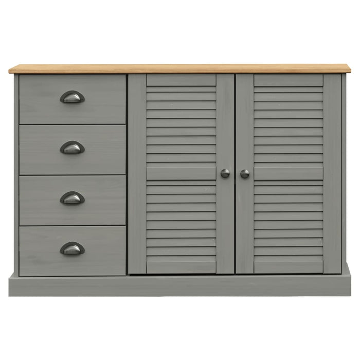 Servantă cu sertare VIGO, gri, 113x40x75 cm, lemn masiv de pin - WALTI WALTI