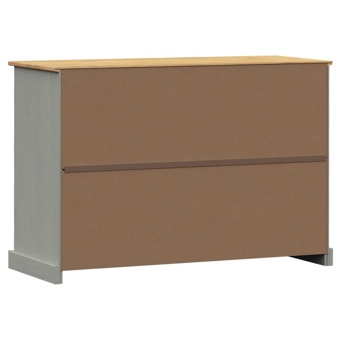 Servantă cu sertare VIGO, gri, 113x40x75 cm, lemn masiv de pin - WALTI WALTI