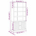 Bibliotecă „VIGO”, gri, 85x35x170 cm, lemn masiv de pin - WALTI WALTI