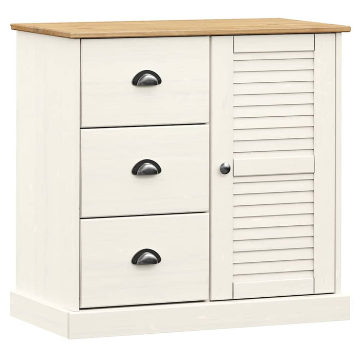 Servantă cu sertare VIGO, 78x40x75 cm, alb, lemn masiv de pin - WALTI WALTI