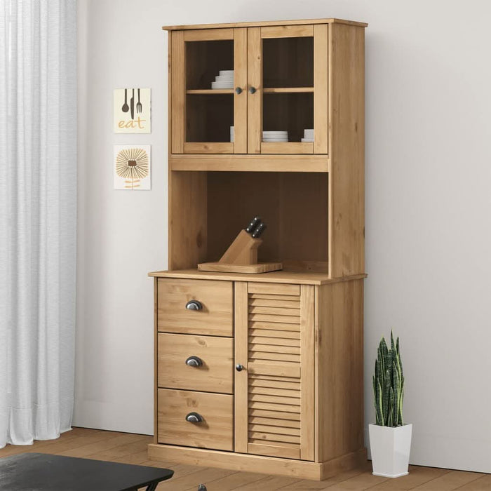 Dulap superior comodă „VIGO”, 78x30x100 cm, lemn masiv pin - WALTI WALTI