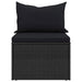 Set mobilier de grădină cu perne, 4 piese, negru, poliratan - WALTI WALTI