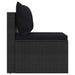 Set mobilier de grădină cu perne, 4 piese, negru, poliratan - WALTI WALTI