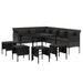 Set mobilier de grădină cu perne, 6 piese, negru, poliratan - WALTI WALTI
