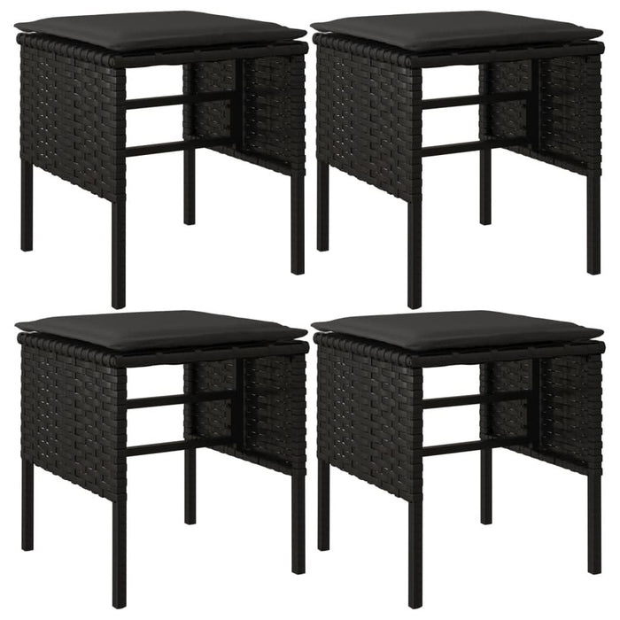Set mobilier de grădină cu perne, 6 piese, negru, poliratan - WALTI WALTI