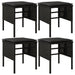 Set mobilier de grădină cu perne, 6 piese, negru, poliratan - WALTI WALTI