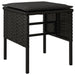 Set mobilier de grădină cu perne, 6 piese, negru, poliratan - WALTI WALTI