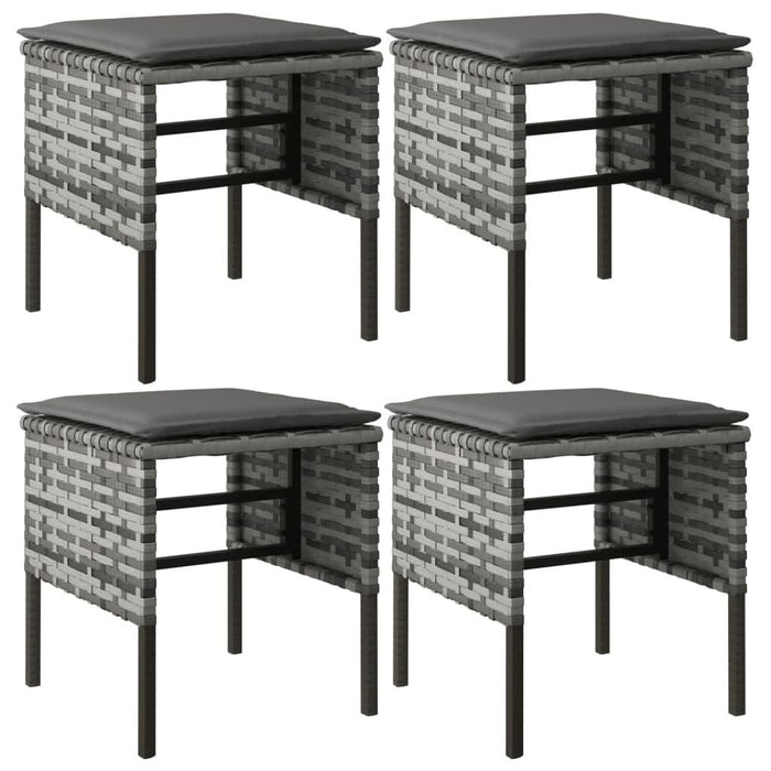 Set mobilier de grădină cu perne, 6 piese, gri, poliratan - WALTI WALTI