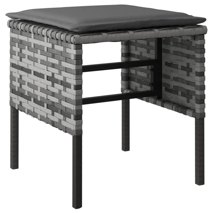 Set mobilier de grădină cu perne, 6 piese, gri, poliratan - WALTI WALTI