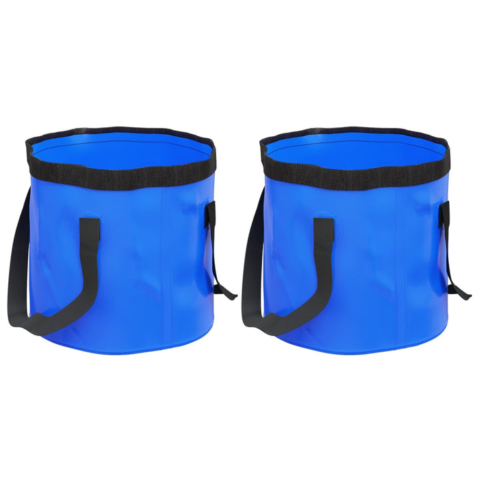 Găleți pliabile, 2 buc., albastru, 20 L, PVC WALTI