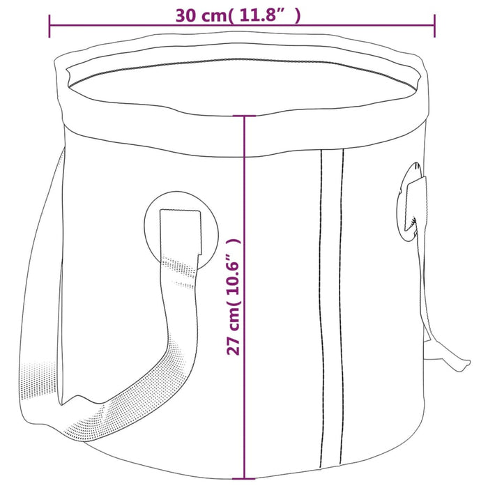 Găleți pliabile, 2 buc., albastru, 20 L, PVC WALTI