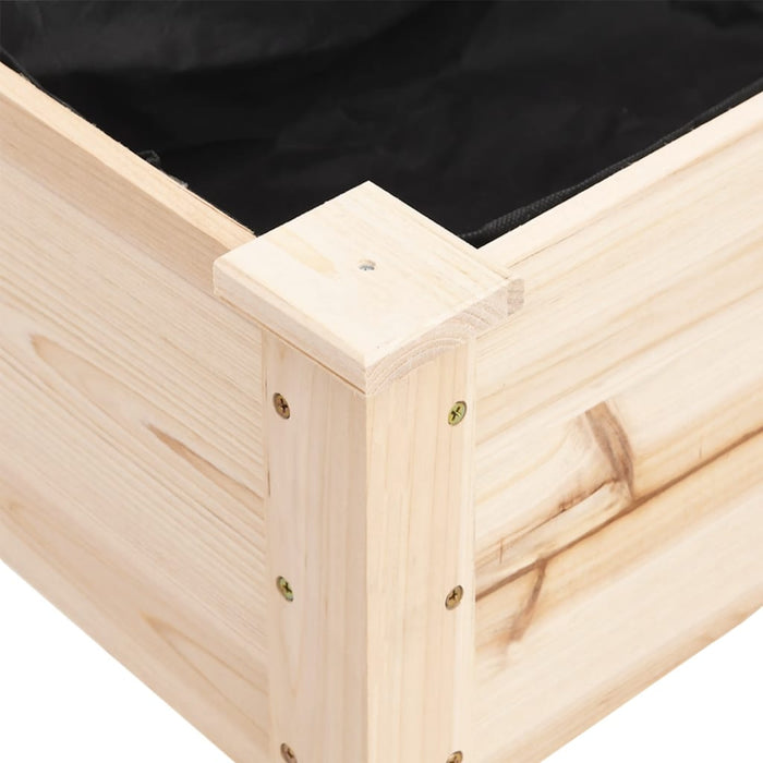 Jardinieră cu roți și căptușeală 71x37x80 cm lemn masiv de brad - WALTI WALTI