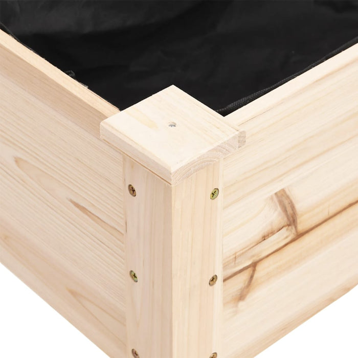 Jardinieră cu roți și căptușeală 118x59x80cm lemn masiv de brad - WALTI WALTI