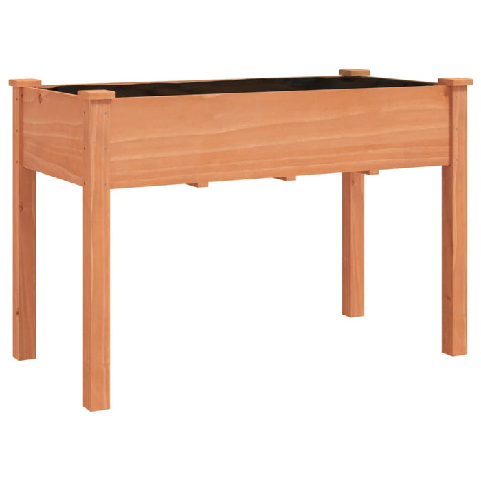 Jardinieră cu roți&căptușeală maro 118x59x76 cm lemn masiv brad - WALTI WALTI