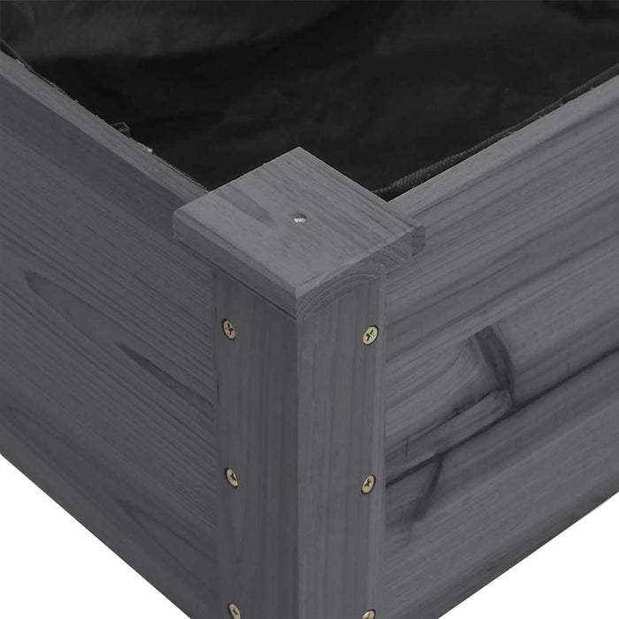 Jardinieră pe roți cu căptușeală 118x59x80cm lemn masiv de brad - WALTI WALTI