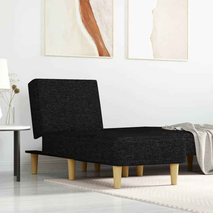 Șezlong, negru, material textil - WALTI WALTI