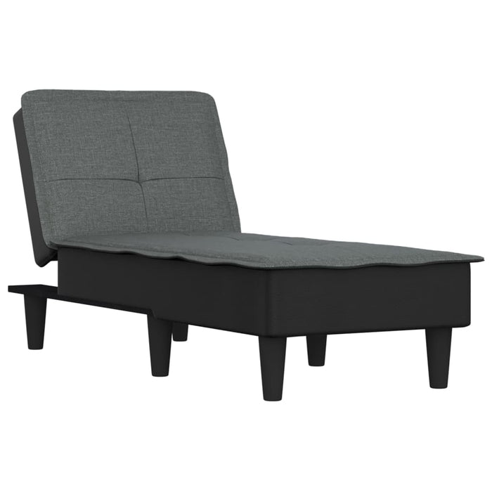 Șezlong, gri închis, material textil WALTI