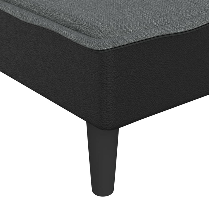Șezlong, gri închis, material textil WALTI