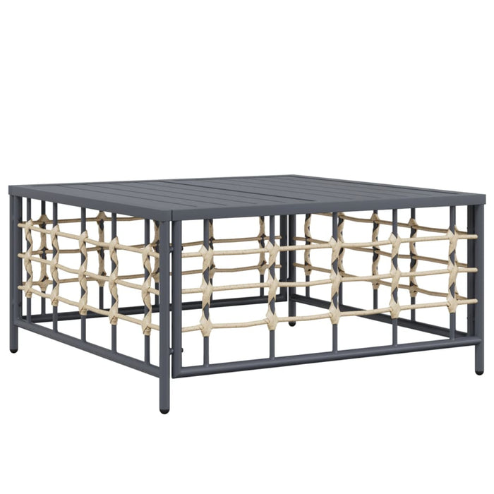 Set mobilier de grădină cu perne, 7 piese, antracit, poliratan WALTI
