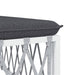 Set mobilier de grădină, 3 piese, cu perne, alb, oțel - WALTI WALTI