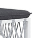 Set mobilier de grădină, 3 piese, cu perne, alb, oțel - WALTI WALTI