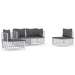 Set mobilier de grădină, 4 piese, cu perne, alb, oțel - WALTI WALTI