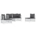 Set mobilier de grădină, 4 piese, cu perne, alb, oțel - WALTI WALTI