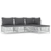 Set mobilier de grădină, 4 piese, cu perne, alb, oțel - WALTI WALTI