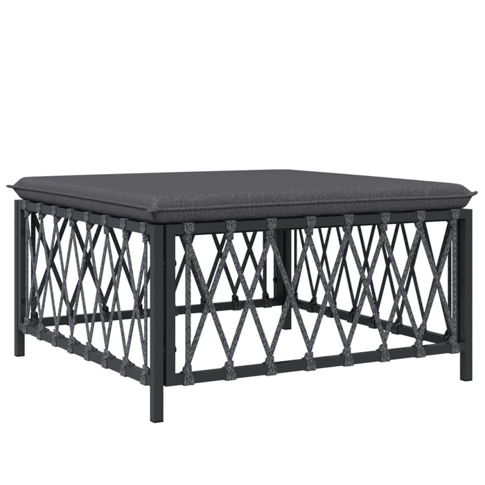 Set mobilier de grădină, 6 piese, cu perne, antracit, oțel WALTI