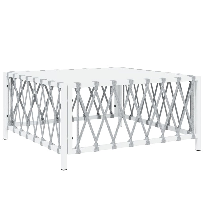 Set mobilier de grădină cu perne, 9 piese, alb, oțel - WALTI WALTI