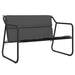 Set mobilier de grădină, cu perne, antracit, 4 piese, oțel - WALTI WALTI