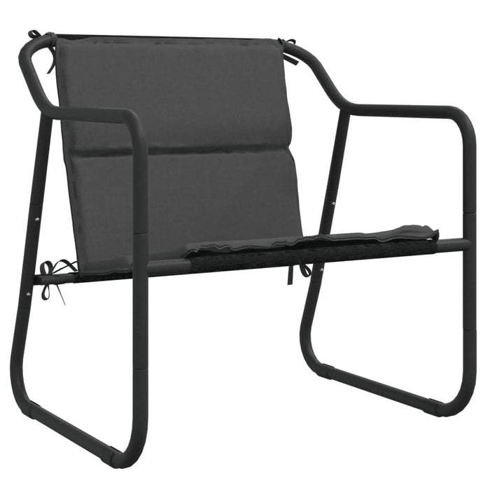 Set mobilier de grădină, cu perne, antracit, 4 piese, oțel - WALTI WALTI
