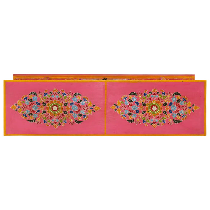 Comodă TV, roz, 110x30x40 cm, lemn masiv de mango - WALTI WALTI