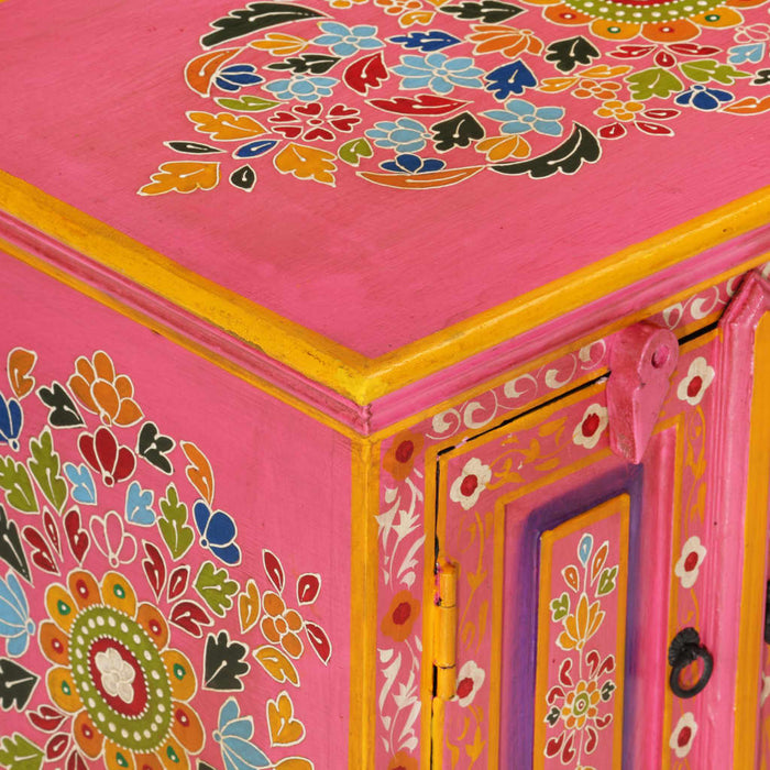 Comodă TV, roz, 110x30x40 cm, lemn masiv de mango - WALTI WALTI