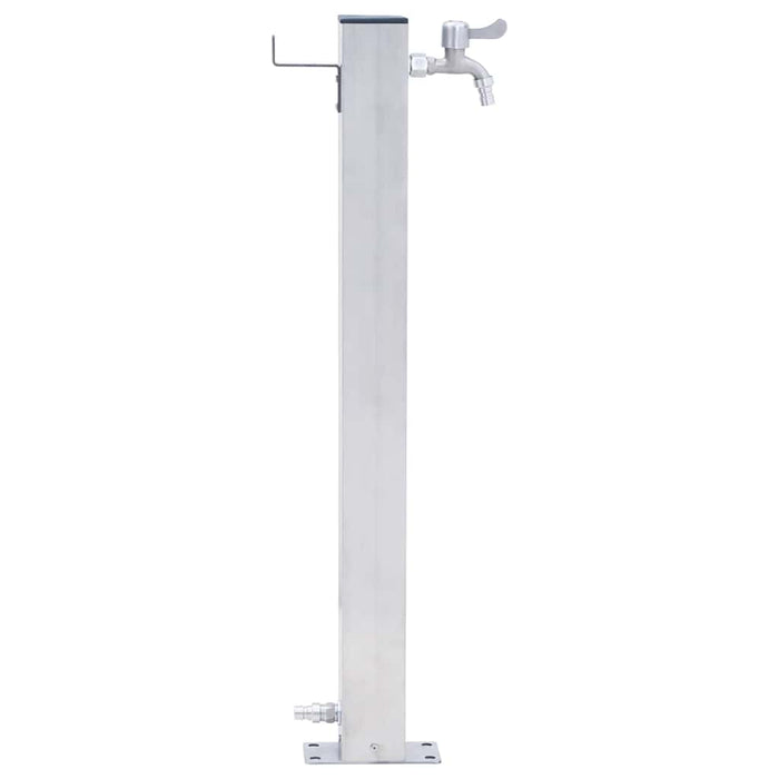 Coloană de apă de grădină, 80 cm, oțel inoxidabil, pătrat - WALTI WALTI