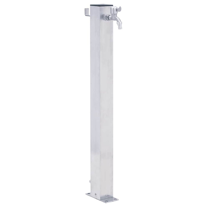 Coloană de apă de grădină, 100 cm, oțel inoxidabil, pătrat - WALTI WALTI
