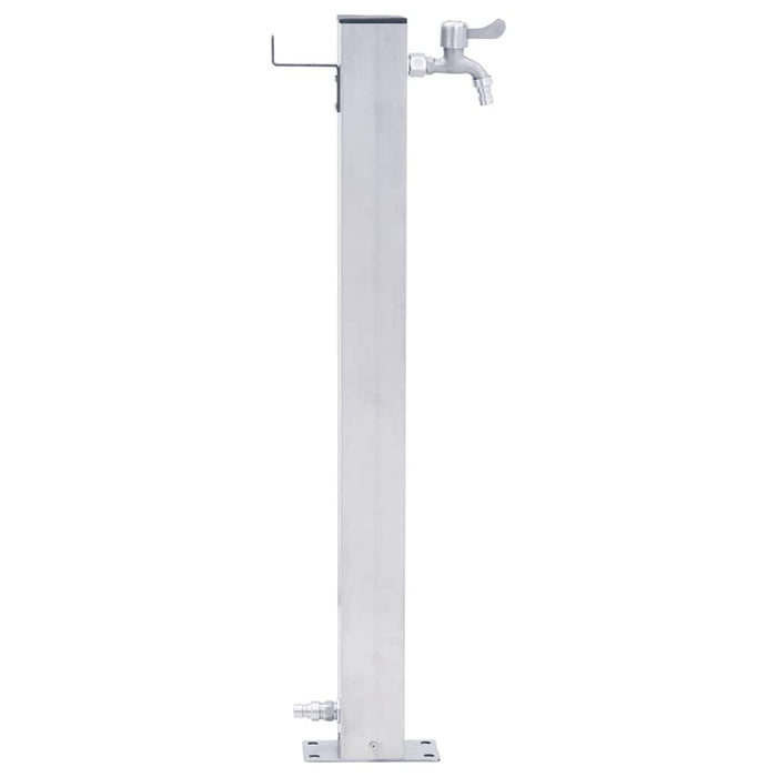 Coloană de apă de grădină, 100 cm, oțel inoxidabil, pătrat - WALTI WALTI