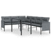 Set de mobilier dining pentru grădină, 2 piese, antracit, oțel - WALTI WALTI