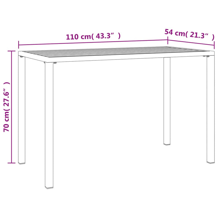Set de mobilier dining pentru grădină, 2 piese, antracit, oțel - WALTI WALTI