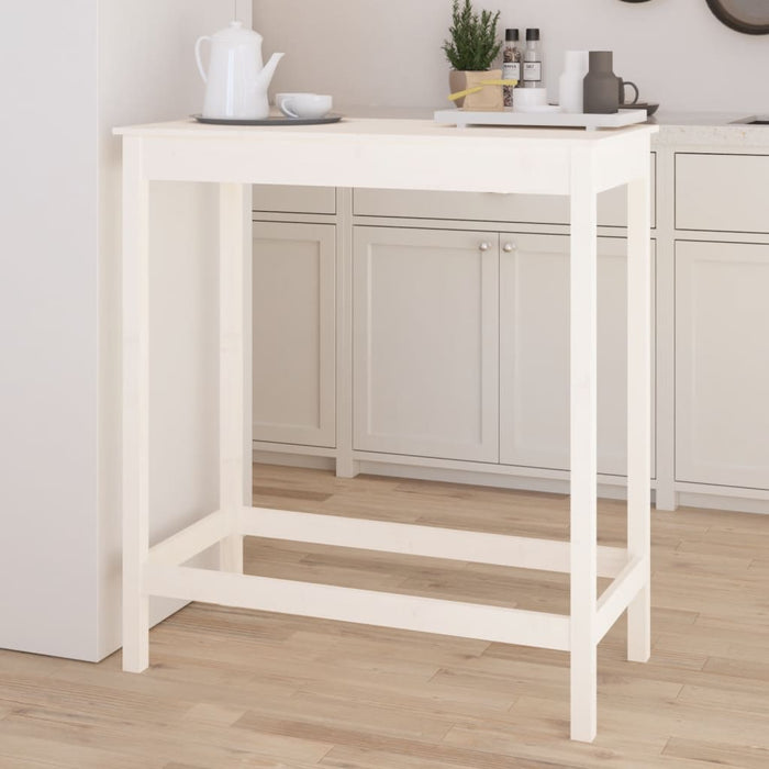 Masă de bar, alb, 100x50x110 cm, lemn masiv de pin - WALTI WALTI
