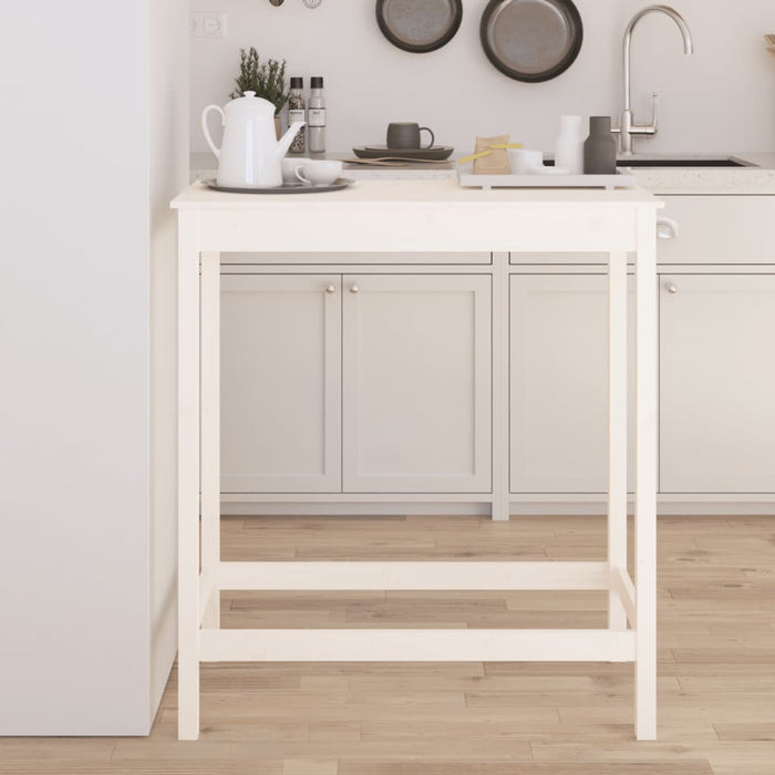 Masă de bar, alb, 100x50x110 cm, lemn masiv de pin - WALTI WALTI