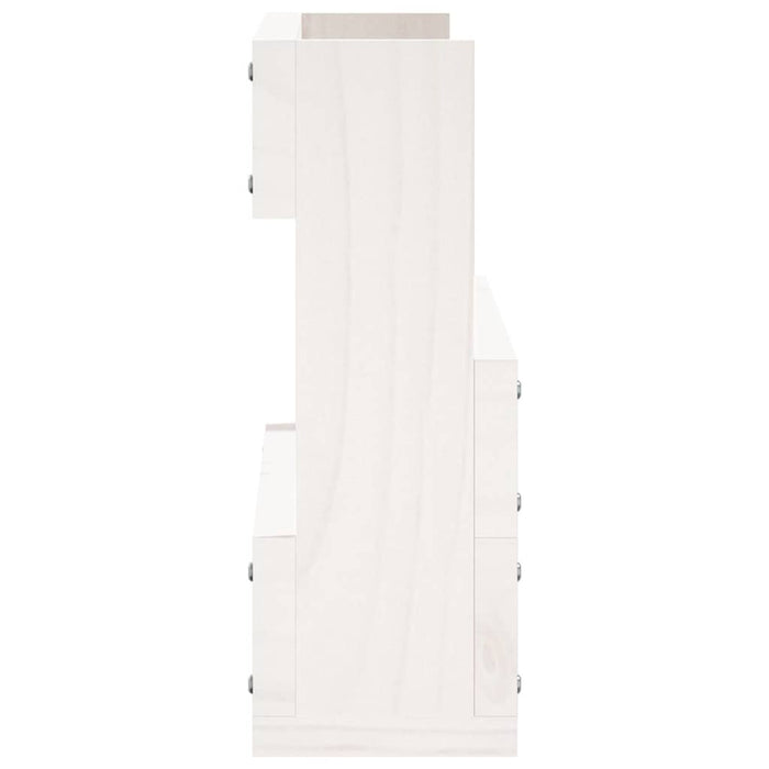 Pantofare de perete, 2 buc., alb, 59x9x23 cm, lemn masiv pin - WALTI WALTI