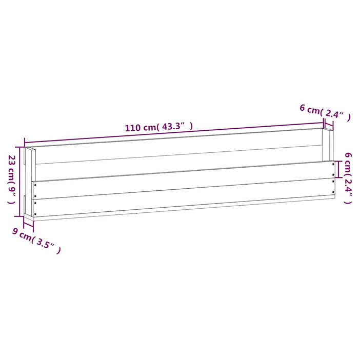 Pantofare de perete, 2 buc., 110x9x23 cm, lemn masiv pin - WALTI WALTI