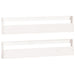 Pantofare de perete, 2 buc., alb, 110x9x23 cm, lemn masiv pin - WALTI WALTI