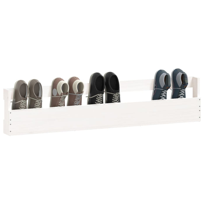 Pantofare de perete, 2 buc., alb, 110x9x23 cm, lemn masiv pin - WALTI WALTI