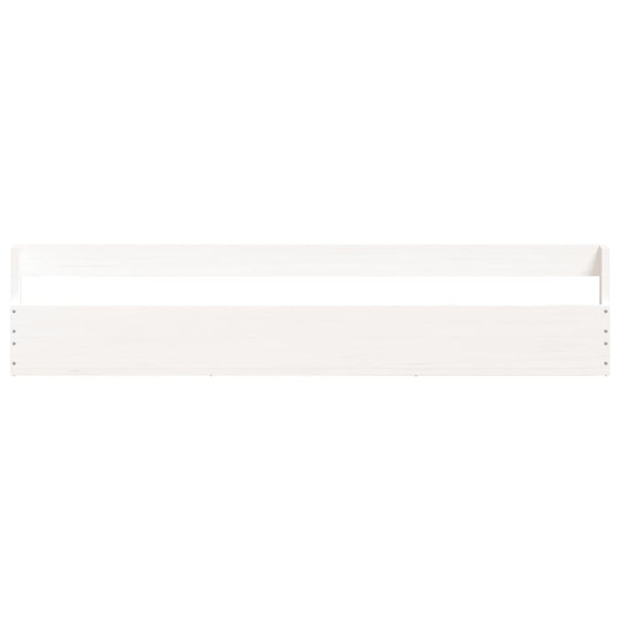 Pantofare de perete, 2 buc., alb, 110x9x23 cm, lemn masiv pin - WALTI WALTI