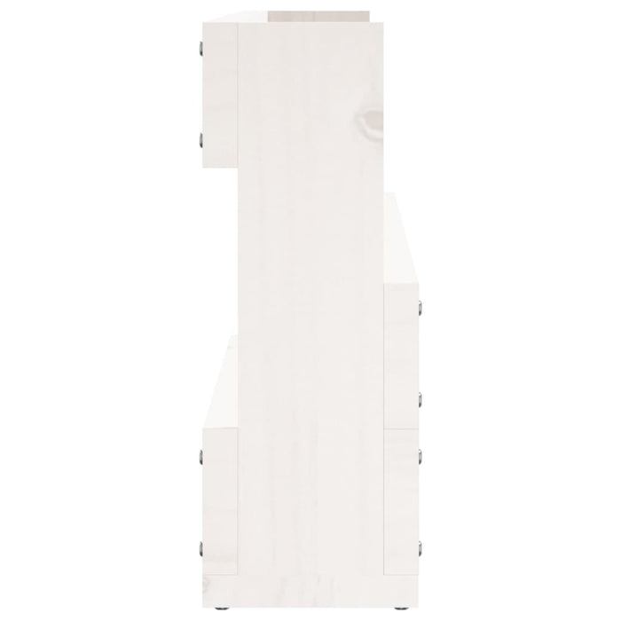 Pantofare de perete, 2 buc., alb, 110x9x23 cm, lemn masiv pin - WALTI WALTI