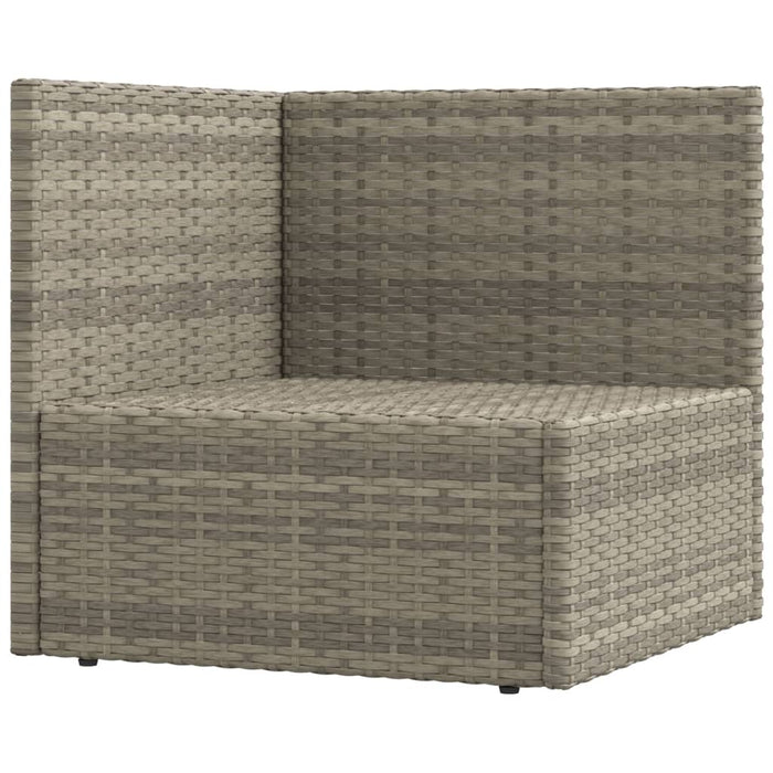 Set mobilier de grădină cu perne, 8 piese, gri, poliratan WALTI